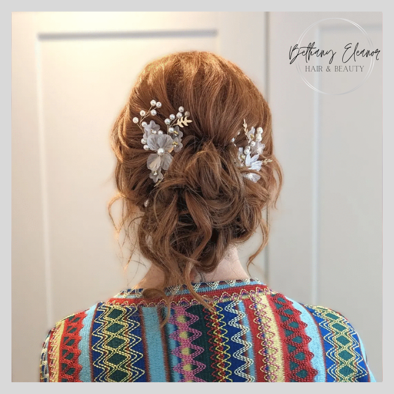 khalisee style wedding hair, viking style wedding hair with glorious waves and curls by Bethany Eleanor Hair & Beauty
